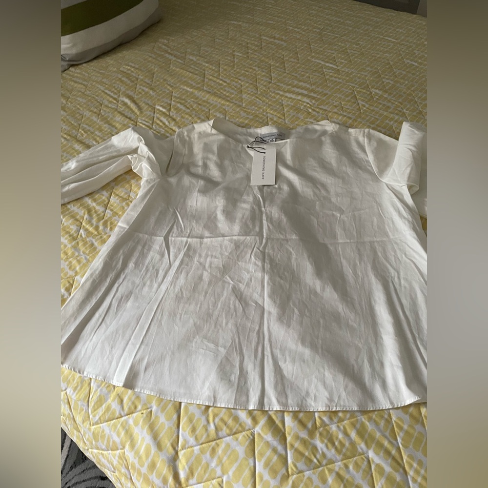 Something Navy long Sleeve Blouse